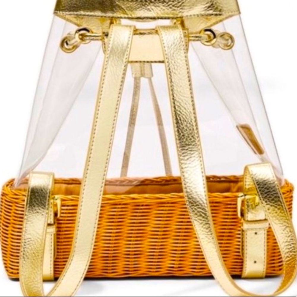 Lilly Pulitzer Ellamae Clear Wicker Backpack - Picture 4 of 14